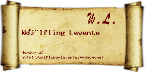 Wölfling Levente névjegykártya