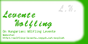 levente wolfling business card